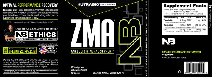 NUTRABIO ZMA