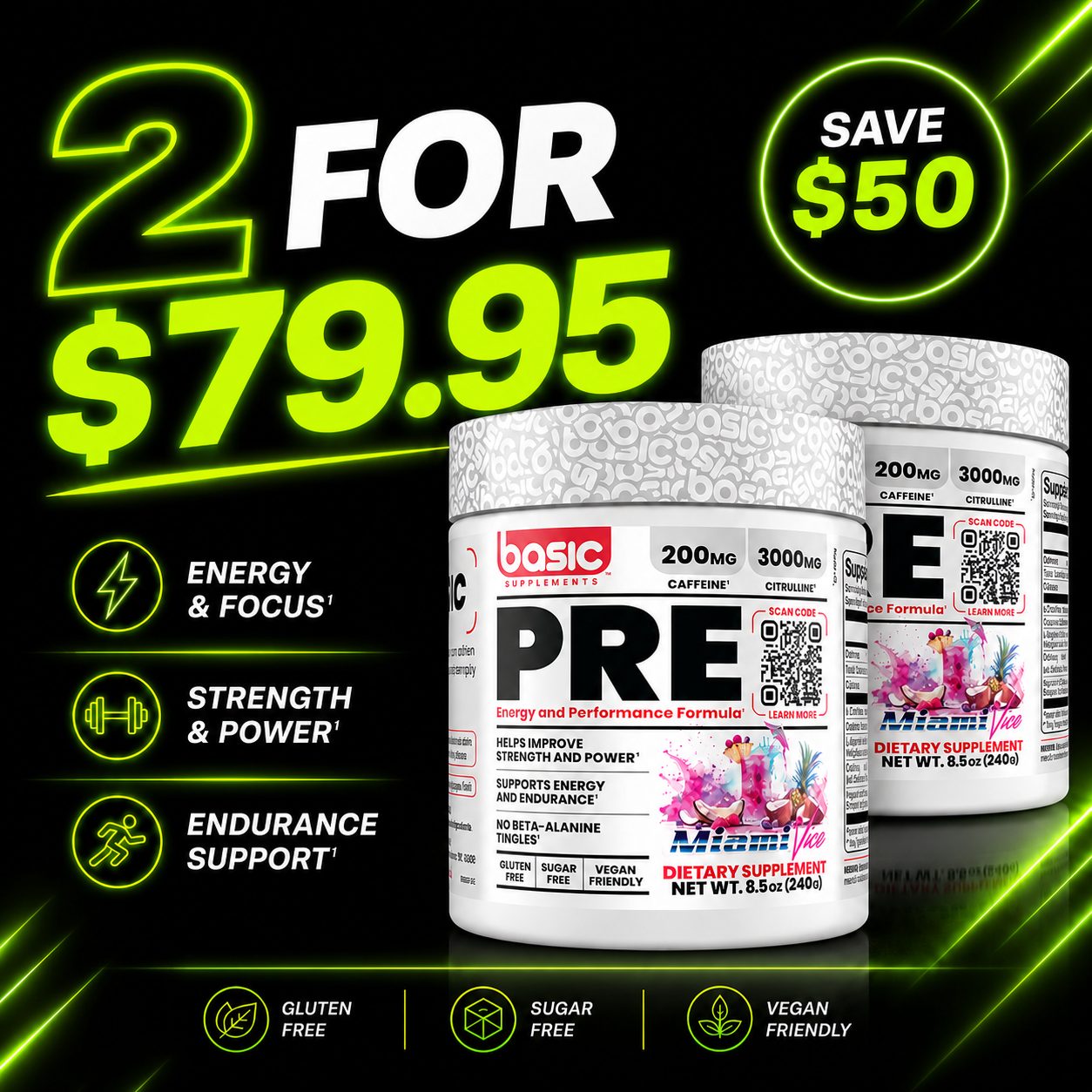 Basic PRE – Twin Pack Deal  2 for only $79.95 – Save $50