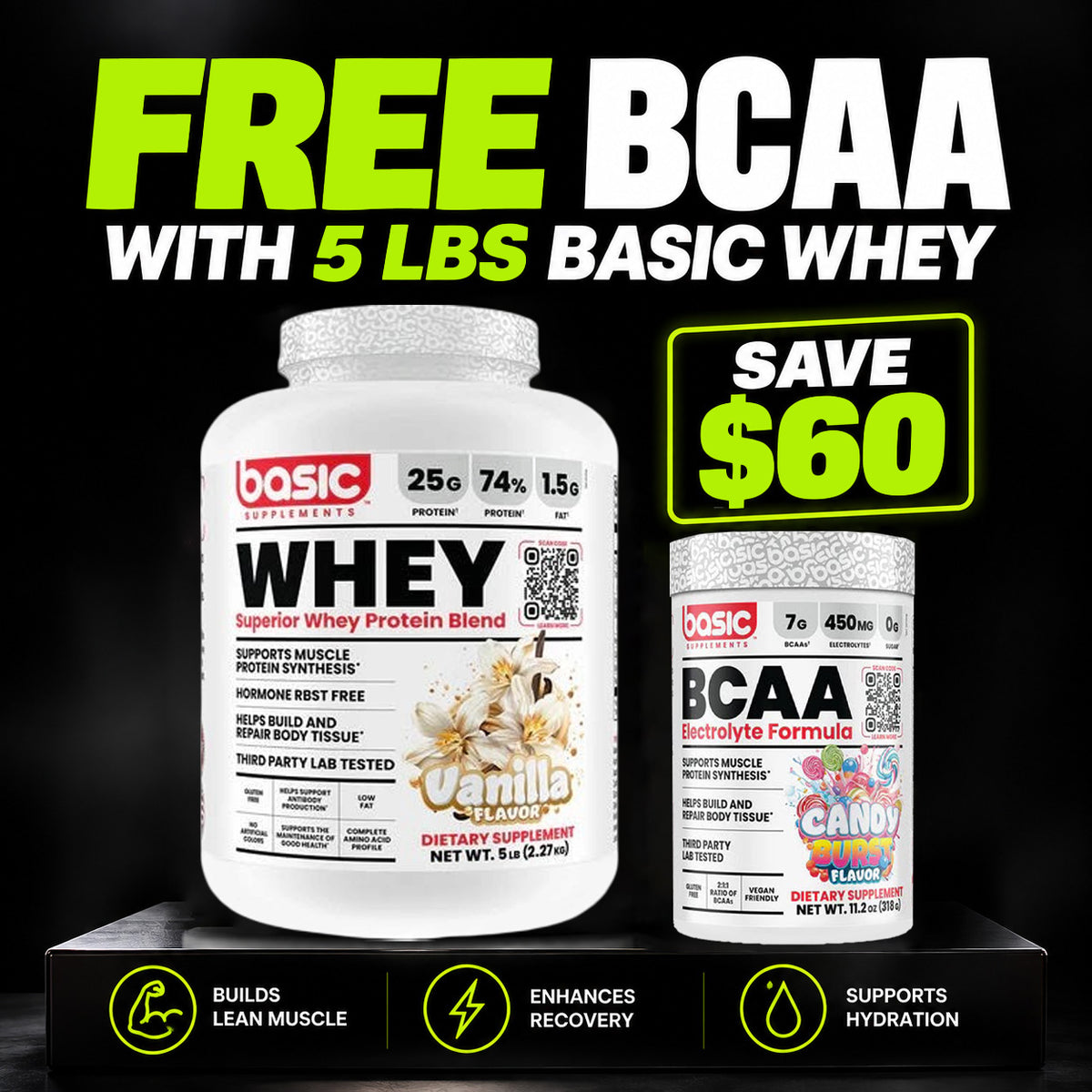 BASIC WHEY 5LBS FREE BCAA