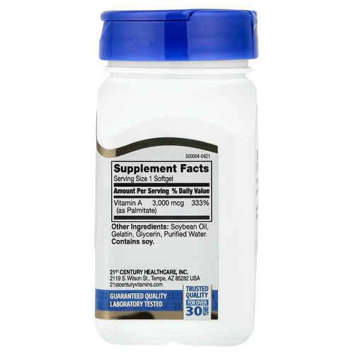 21st Century Vitamin A 3000 mcg 110 softgels