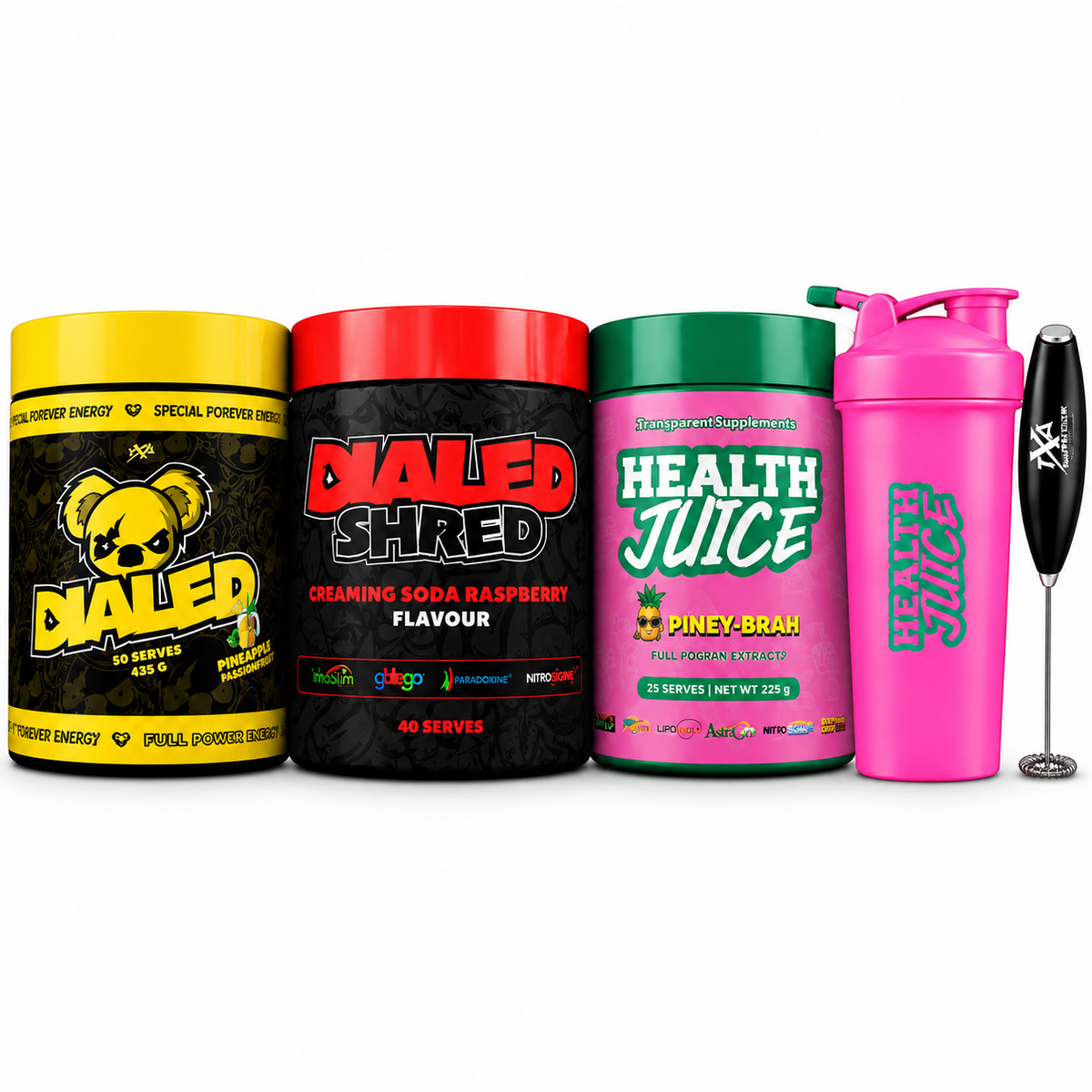 PURCHASE ANY 2 DIALED PRODUCTS & RECEIVE A FREE SHAKER + WHISK