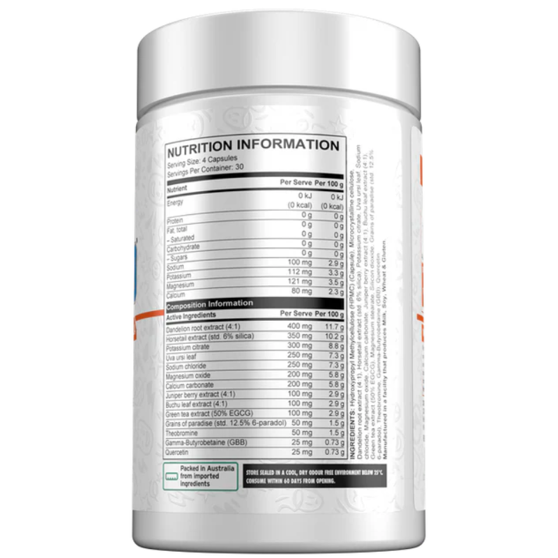 Dry Hard Diuretic capsules by OCD Nutrition