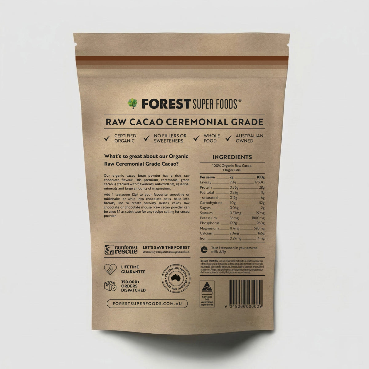 Raw Ceremonial Cacao