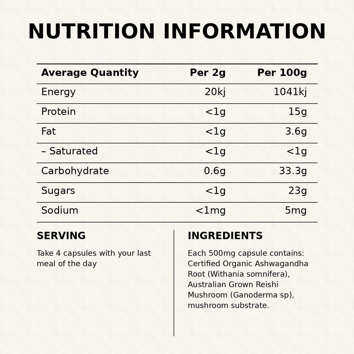 Relax Whole Food Supplement