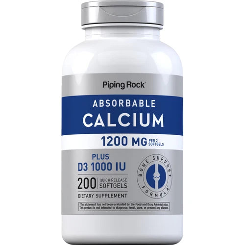 Calcium 1200 mg with Vitamin D3 1000 IU 200 Softgels