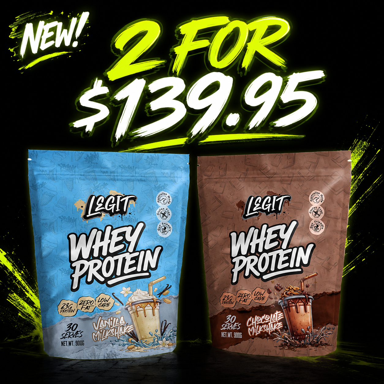 Legit Whey Protein Twin Pack Deal – 2 for $139.95