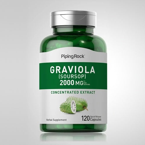 PipingRock Graviola (Soursop) 2000mg 120 Capsules