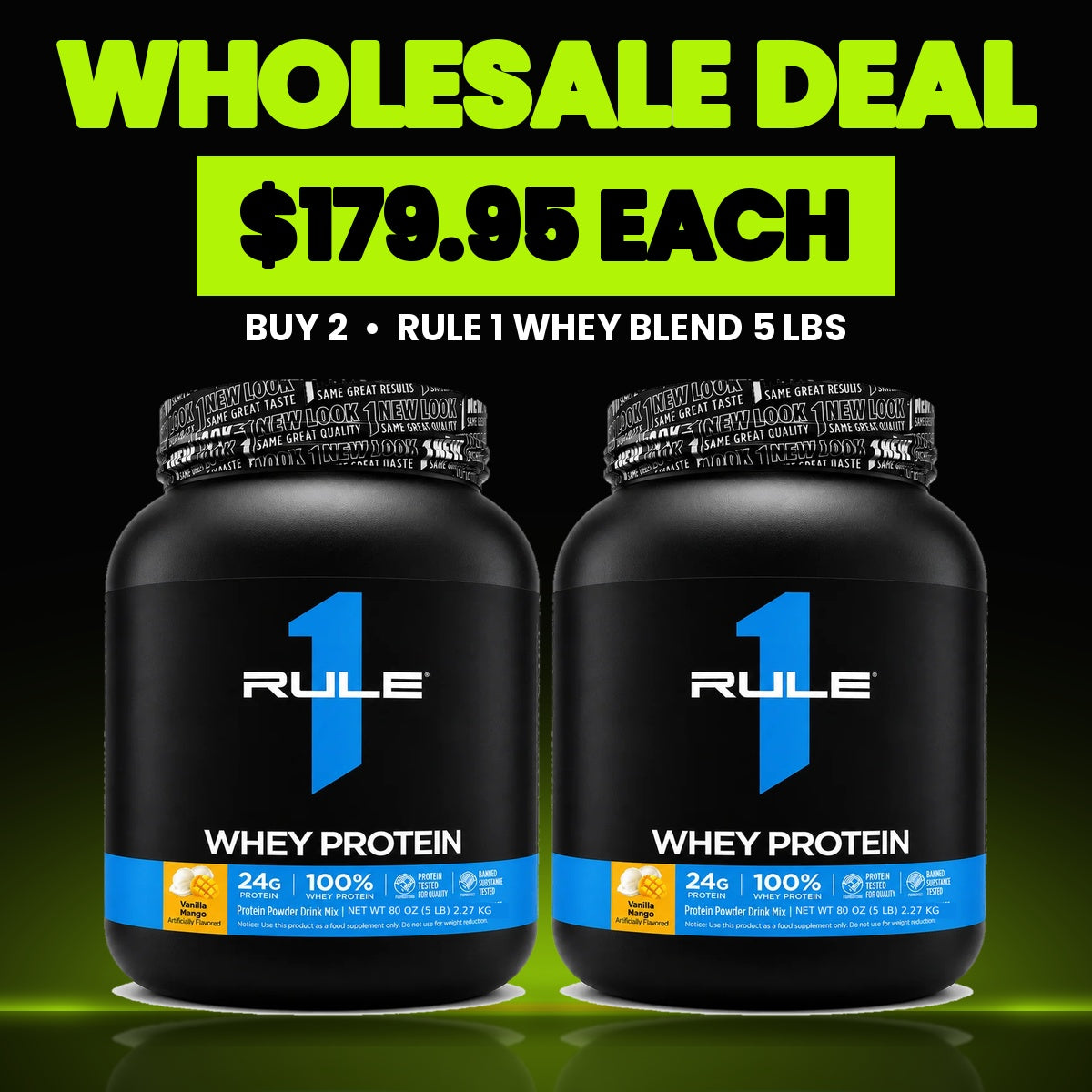 R1 Whey Blend 5 lbs WHOLESALE DEAL – Buy 2 for $179.95 Each