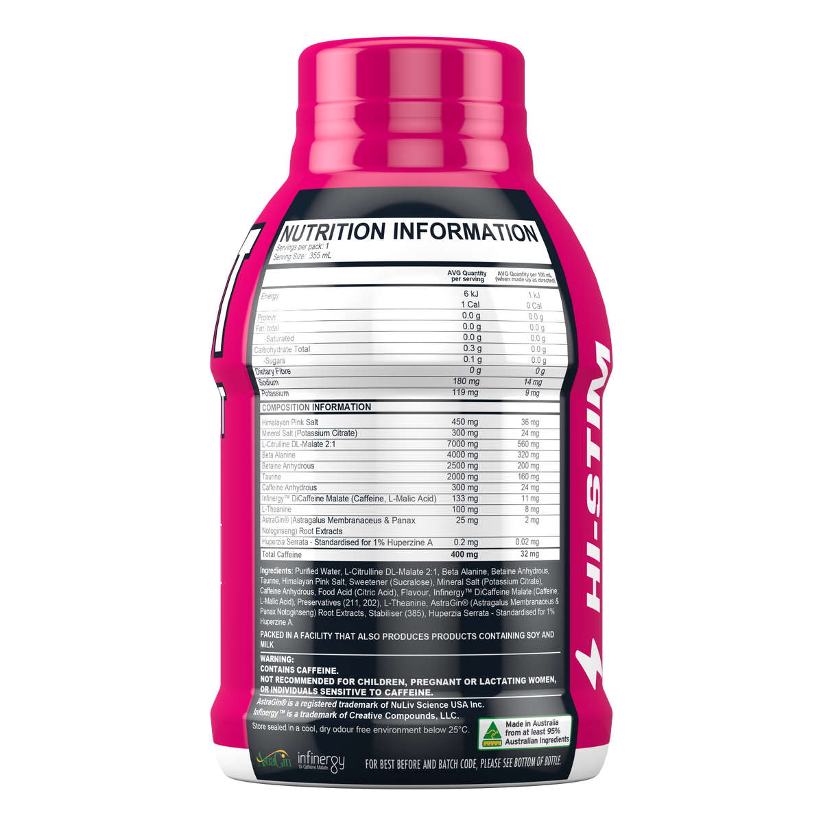 HEADSHOT HI-STIM PRE-WORKOUT RTD 355ML